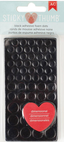 We R Makers  Refills/Sticky Thumb  Foam Dots Black