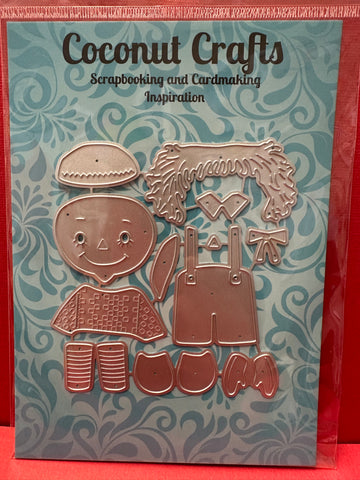 Coconut Crafts Raggedy Rag Doll Boy Cutting Dies
