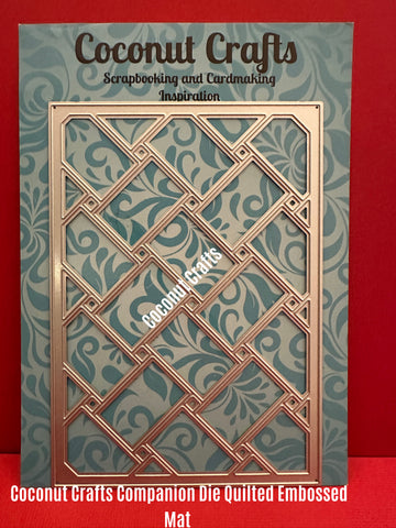 Coconut Crafts Companion Die Quilted Embossed Mat Background