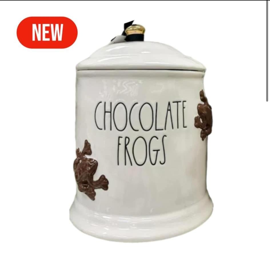 Rae Dunn Harry Potter Chocolate Frogs Canister Cookie Jar New Hogwarts Wizard