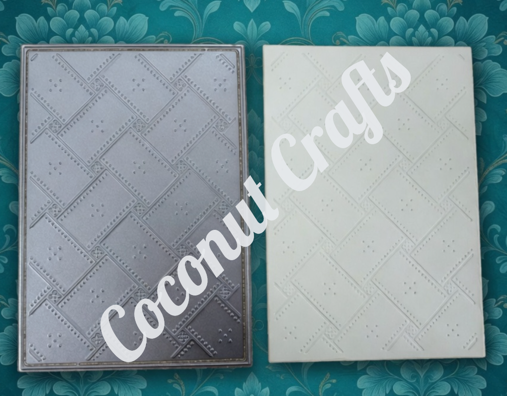Coconut Crafts Quilted Embossed Mat Background Dies