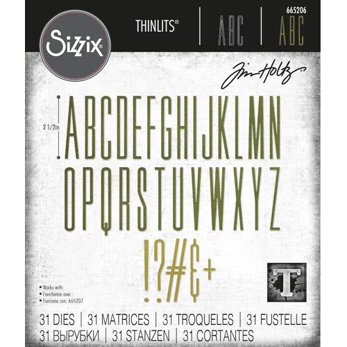 Tim Holtz Sizzix Alphanumeric Stretch Upper Thinlits Dies