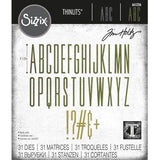 Tim Holtz Sizzix Alphanumeric Stretch Upper Thinlits Dies