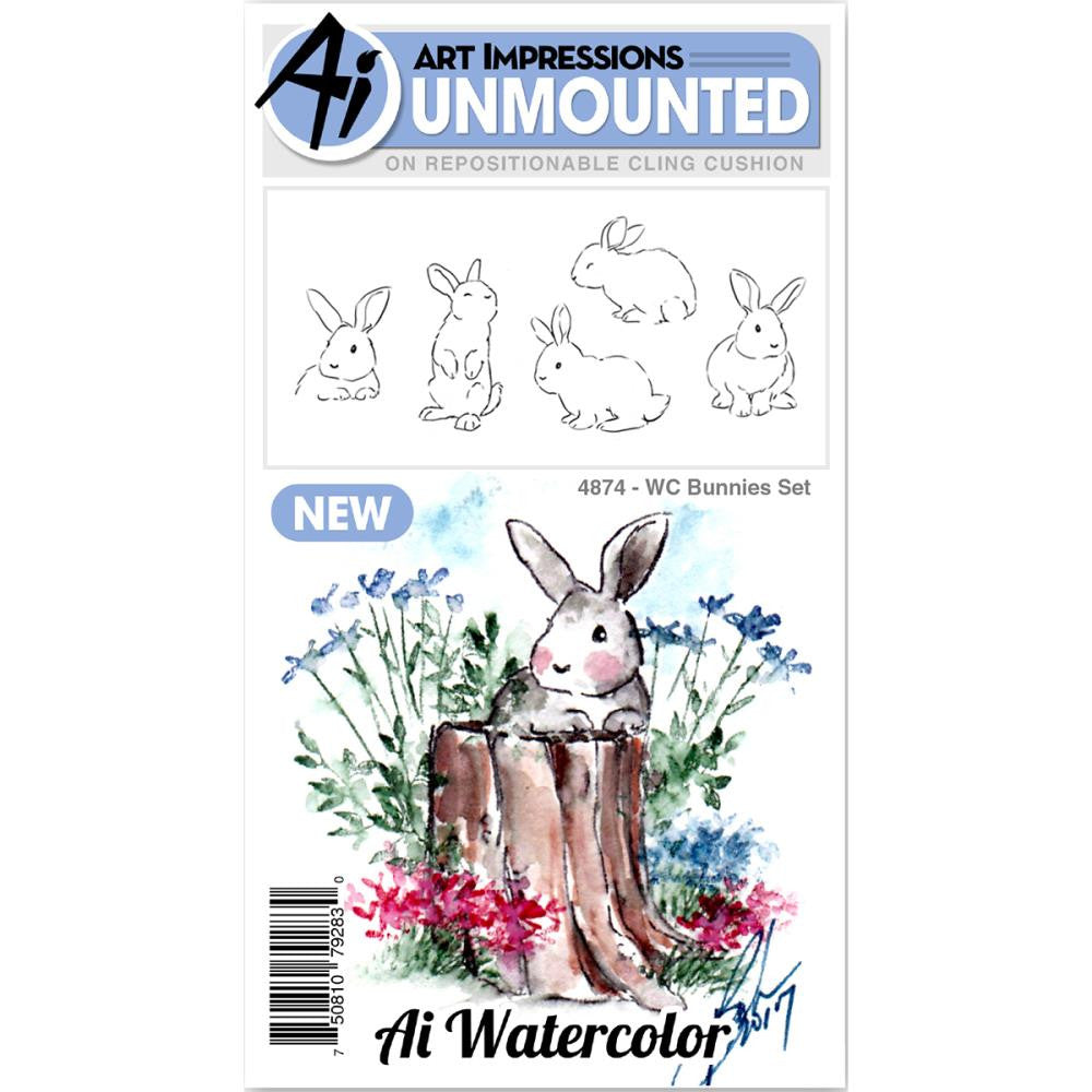Art Impressions- Ai Watercolor 4874 Bunnies Set