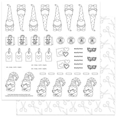 Photoplay Paper Crafting With My Gnomies Color Me Cardstock Die-Cut Sheet 12"X12"