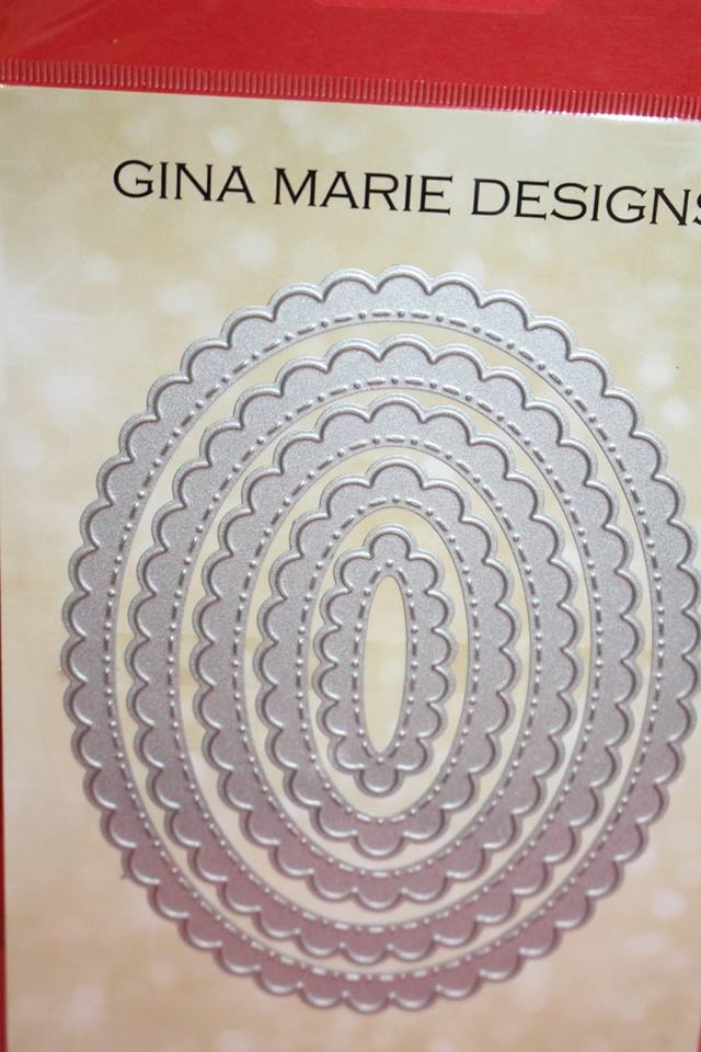 Gina Marie Designs Scalloped Stitched Ovals