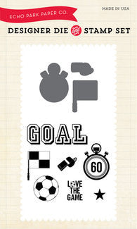 Echo Park Paper Company Soccer Stamp and Die Combo Set