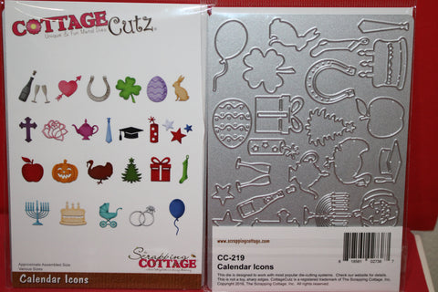 Cottage Cutz Calendar/Planner Icons Metal Cutting Dies
