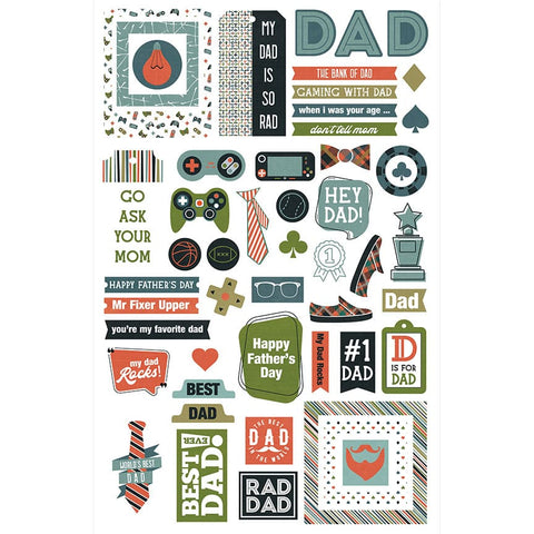 Photoplay/Colorplay Rad Dad Ephemera Die Cuts