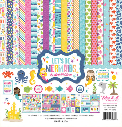 Echo Park Paper Company LBM110016 Let's Be Mermaids Collection Kit 12x12